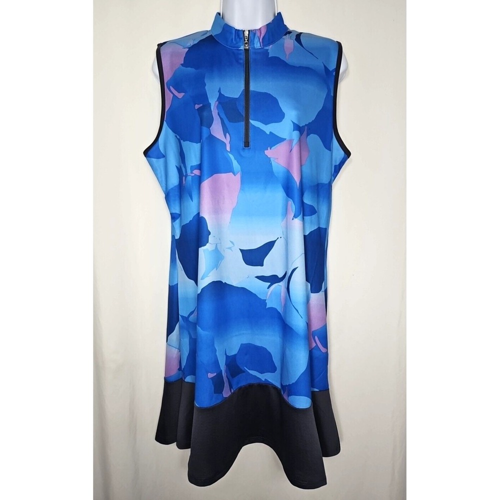Callaway Women's Blue Sea Star Sleeveless Opti-Dri Golf Dress Size Large NWT